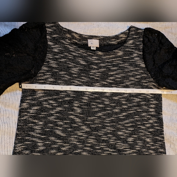 Anthropologie Postmark 9-H15 STCL Marled Laced Sleeve Tunic Size S - Picture 6 of 8